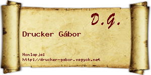 Drucker Gábor névjegykártya